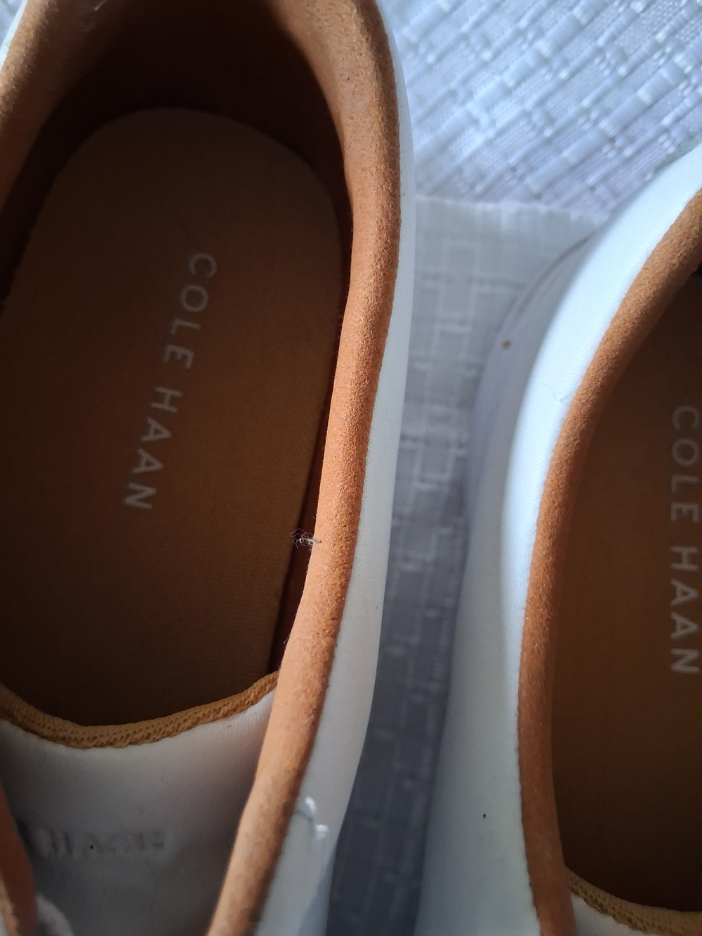 Cole Haan White Leather Sneakers with Brown Interior - Picture 4 of 9
